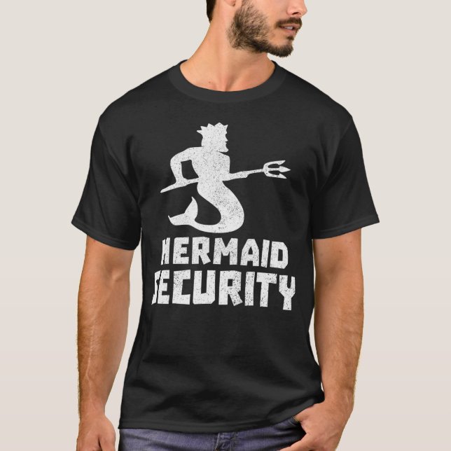Camiseta Funny Fiesta Shell Ocean de la Sirena de Seguridad (Anverso)