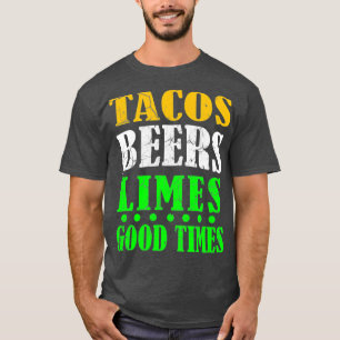 Camiseta Funny Fiesta Tacos Beers Limes buenos tiempos