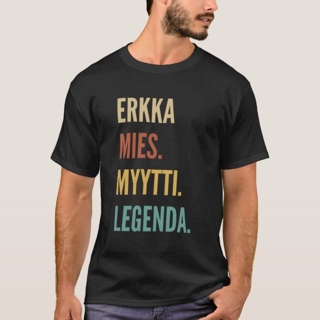 Camiseta Funny Finlandés First Name Design - Erkka (Anverso)