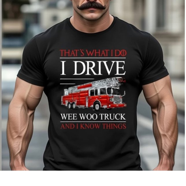 Camiseta Funny Firefighter Wee Woo Truck Driver (Subido por el creador)