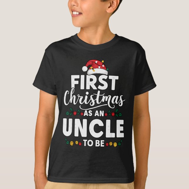 Camiseta Funny First Christmas As An Uncle To Be New Uncle  (Anverso)
