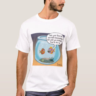 Camiseta Funny Fish Directions personalizado sobre la vida 