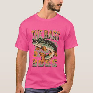 Camiseta Funny Fisherman Bass Reels El Bass Boss Fish
