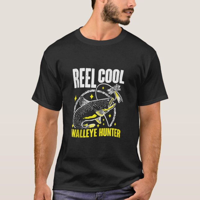 Camiseta Funny Fisherman Reel Guay Walleye Hunter Walleye F (Anverso)