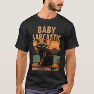 Camiseta Funny Fishing Cat - Sarcastic Kitten T-Shirt