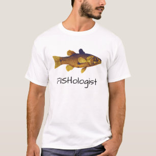Camiseta Funny Fishólogo Con Ilustracion De Pescado Vintage