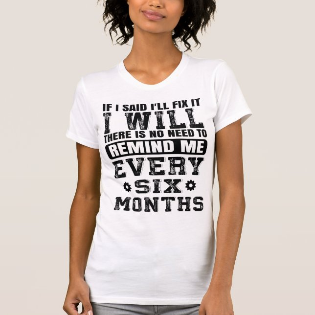 Camiseta  Funny Fix It Handyman Quote Handyman Husband Joke (Anverso)