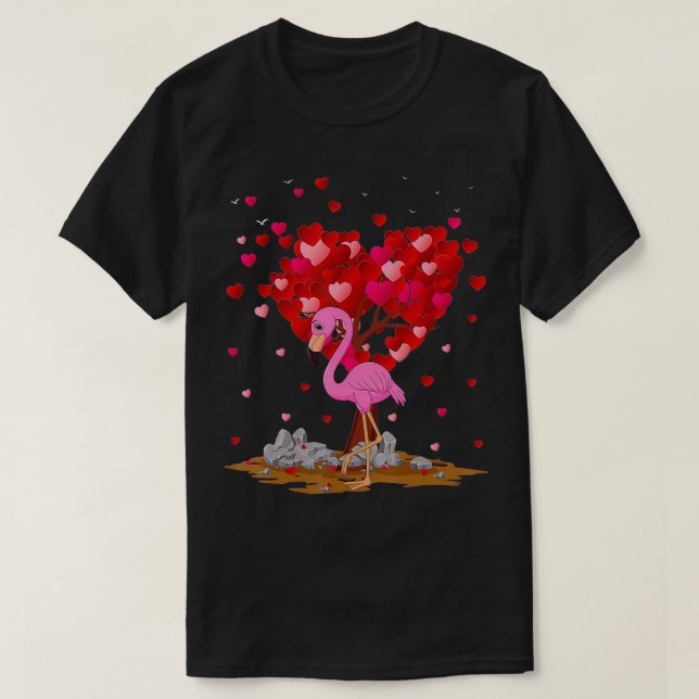 Camiseta Funny Flamingo Bird Lover Flamingo Valentine's Day (Diseño del anverso)