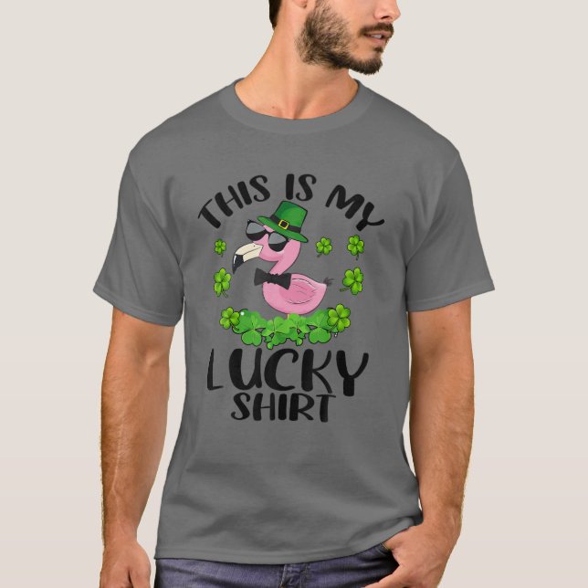 Camiseta Funny Flamingo del Día de San Patricio, esto es mi (Anverso)