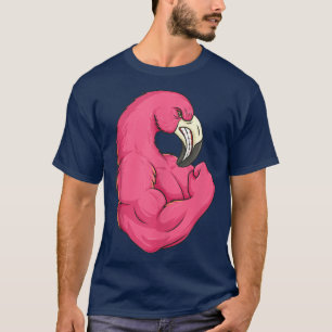 Camiseta Funny Flamingo Halterofilia Constructor de cuerpos