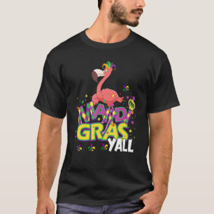 Camiseta Funny Flamingo Jester Gorras Máscara Bebidas Es Ma