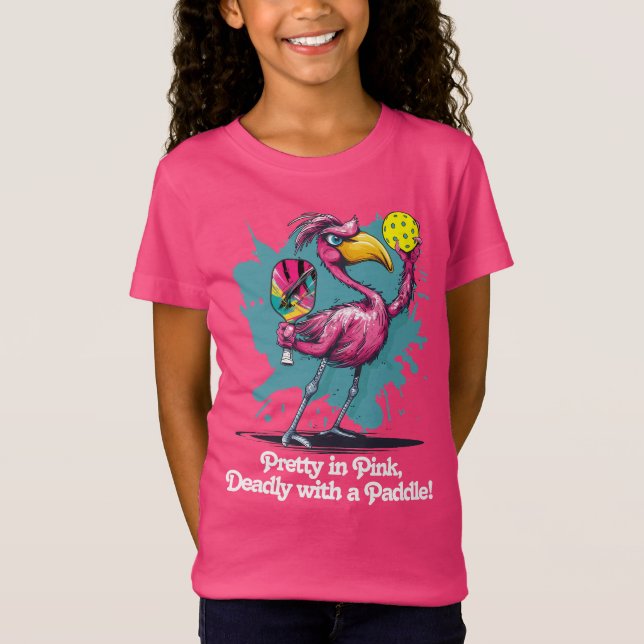 Camiseta Funny Flamingo Pickleball (Anverso)