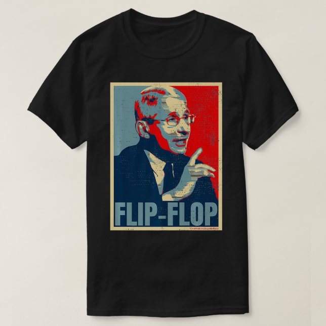 Camiseta Funny Flip Flop Fauci Premium  (Diseño del anverso)