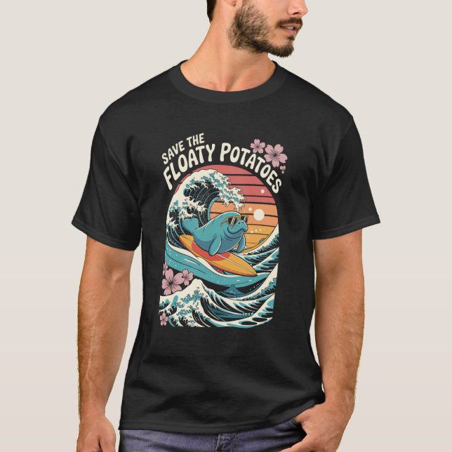 Camiseta Funny Floaty Potato Manatee Sea Cow (Anverso)
