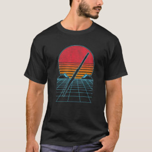 Camiseta Funny Flute Player Flutist 80S 90S Retro Sunset