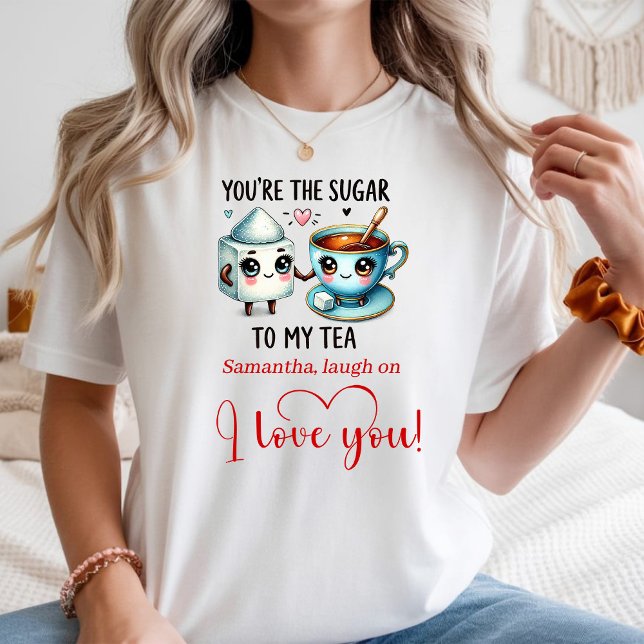 Camiseta Funny Food Personalized Cute Valentine Gift (Personalized Funny Food Valentine Women T-Shirt)