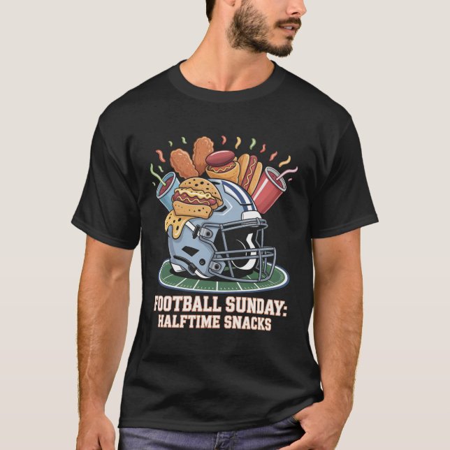 Camiseta Funny Football Sunday Halftime Snacks Shirt Game D (Anverso)