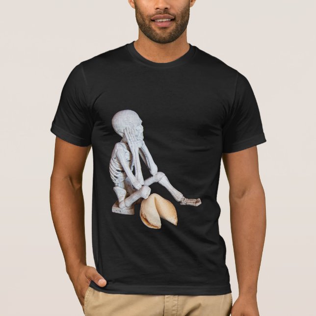 Camiseta Funny Fortune Cookie Skeleton Skull (Anverso)