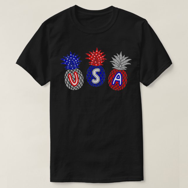 Camiseta Funny Fourth of July 4th Independence Day USA Pine (Diseño del anverso)