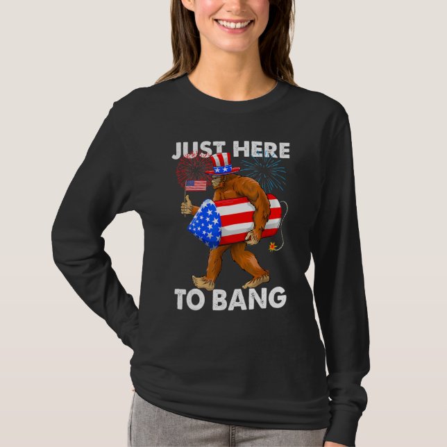 Camiseta funny fourth of july 4th of july i'm just here to  (Anverso)