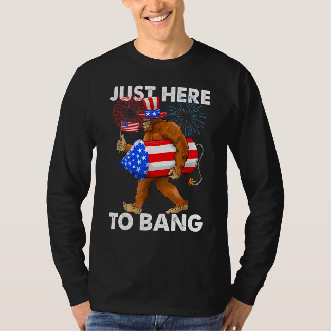 Camiseta funny fourth of july 4th of july i'm just here to  (Anverso)