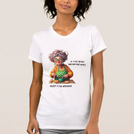 Camiseta Funny Frazzled Old Lady Pancake Making Personaliza