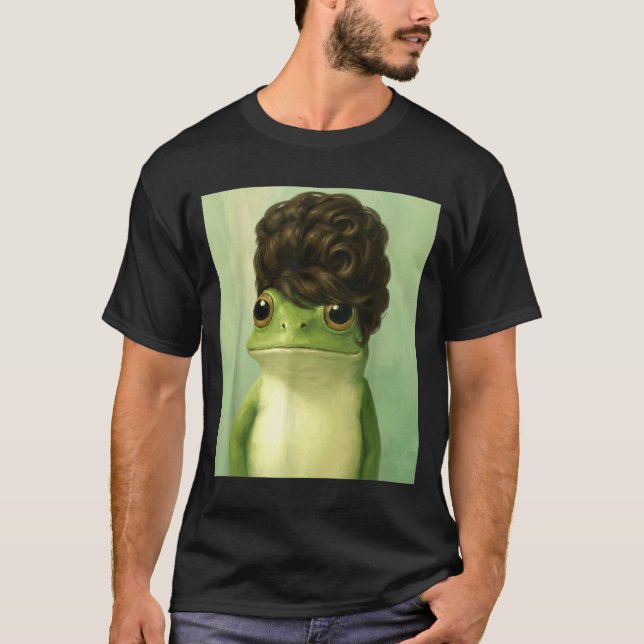 Camiseta Funny Frog Beehive Bob Haircut Meme  (Anverso)