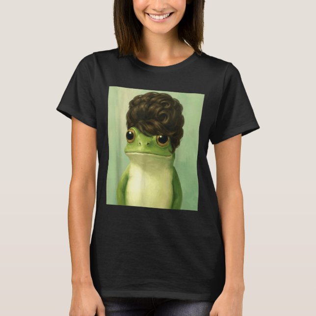 Camiseta Funny Frog Beehive Bob Haircut Meme  (Anverso)