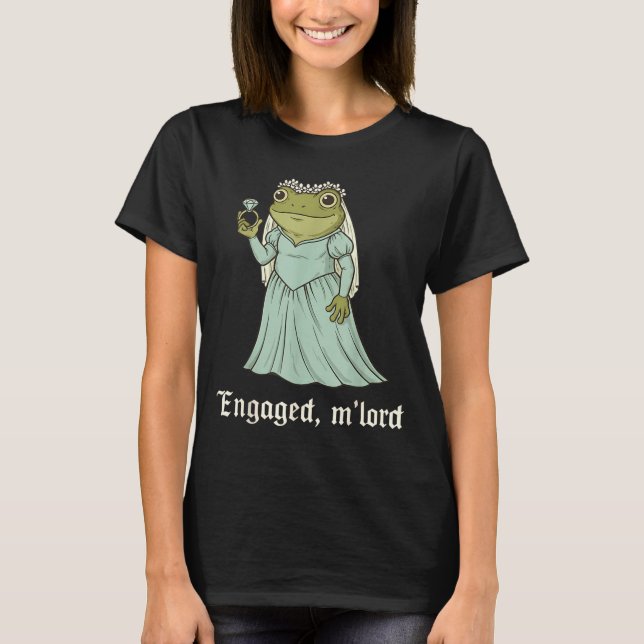 Camiseta Funny Frog Engagement Matching Couples Tee Snarky  (Anverso)