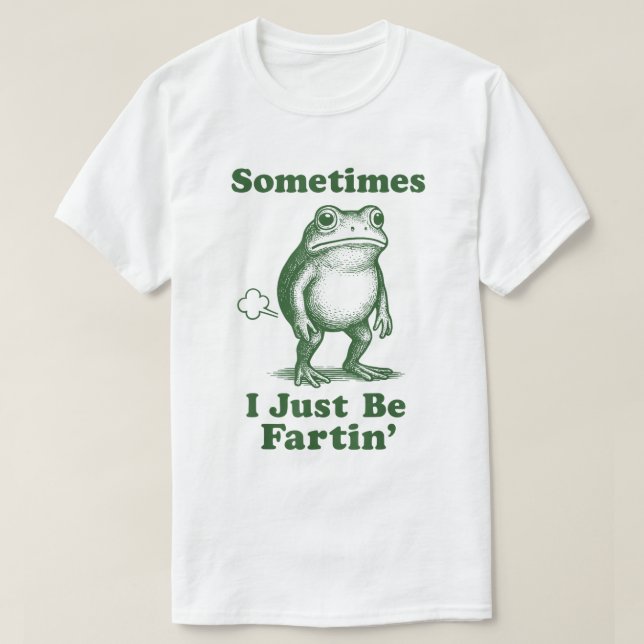Camiseta Funny Frog Fartin’ Meme Design (Diseño del anverso)