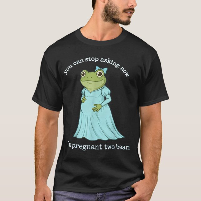 Camiseta Funny Frog Pregnancy Announcement Medieval Pregnan (Anverso)
