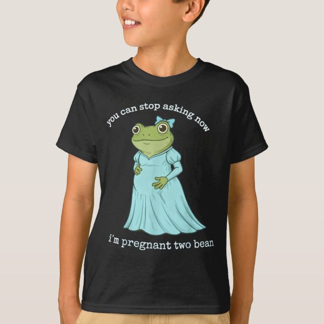 Camiseta Funny Frog Pregnancy Announcement Medieval Pregnan (Anverso)
