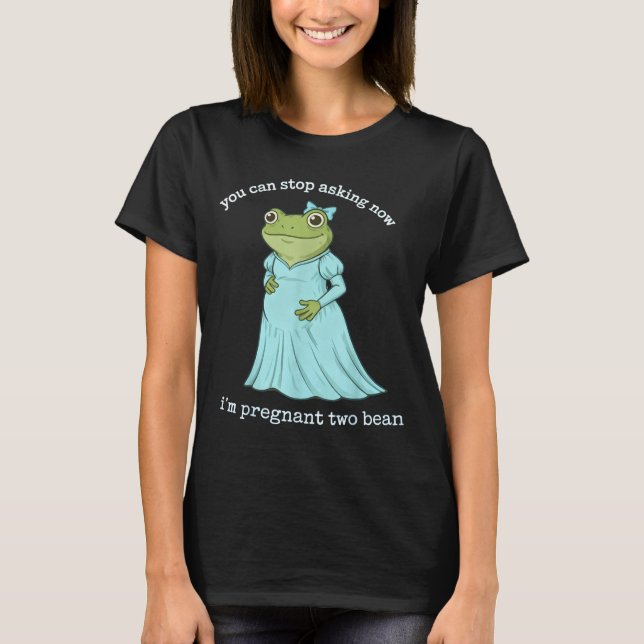 Camiseta Funny Frog Pregnancy Announcement Medieval Pregnan (Anverso)