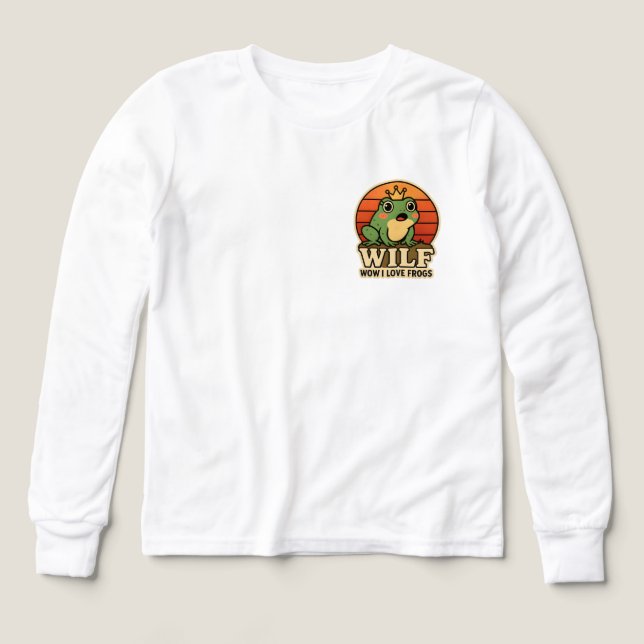 Camiseta Funny Frog – WILF Wow Me Encantan Las Ran (Diseño frontal)