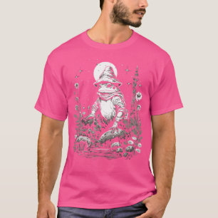 Camiseta Funny Frog Wizard Cottagecore Mushroom