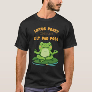 Camiseta Funny Frog Yoga Personalizado Lotus Lily Pad Pose 