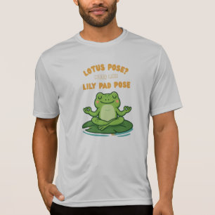 Camiseta Funny Frog Yoga Personalizado Lotus Lily Pad Pose 