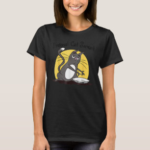 Camiseta Funny Funny Personal Cat Servant Funny Black Cat L
