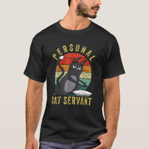 Camiseta Funny Funny Personal Cat Servant Funny Cat Mom Dad