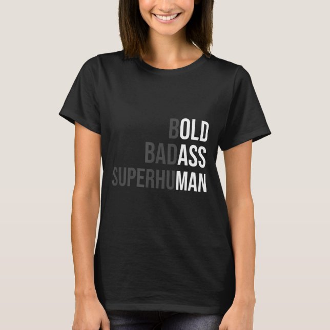 Camiseta Funny Gag Gift For Dad - Old Man Bold Bad Superhum (Anverso)