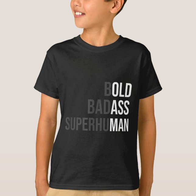 Camiseta Funny Gag Gift For Dad - Old Man Bold Bad Superhum (Anverso)