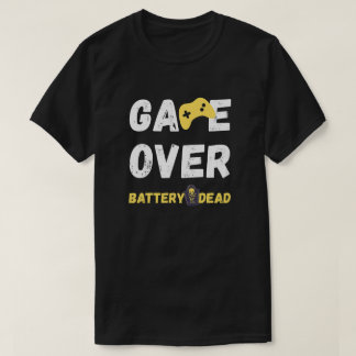 Camiseta Funny Game Over Battery Dead Art