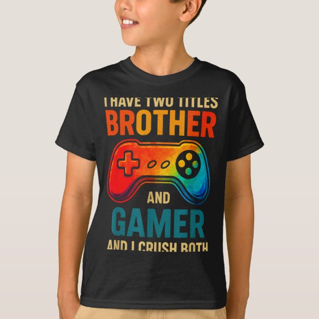 Camiseta Funny Gamer Graphic Tee For Boys Teens Kids Video  (Anverso)