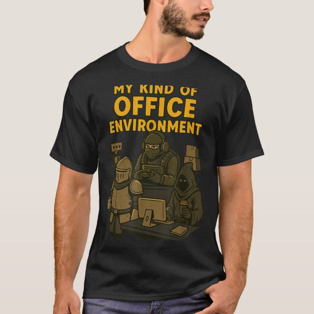 Camiseta Funny Gamer Office Work Sarcasm Gamer Nerd Office  (Anverso)