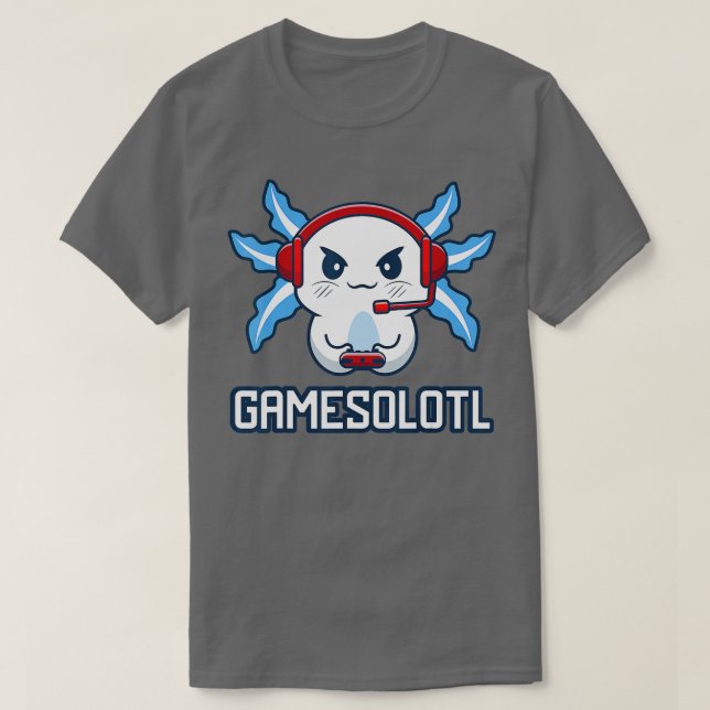 Camiseta Funny Gamesolotl  Axolotl Fish Playing Video Games (Diseño del anverso)