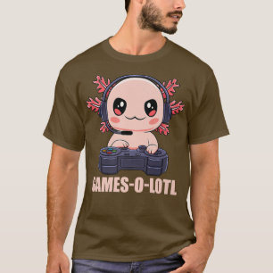 Camiseta Funny Gamesolotl Axolotl Video Gamer Kawaii Anime