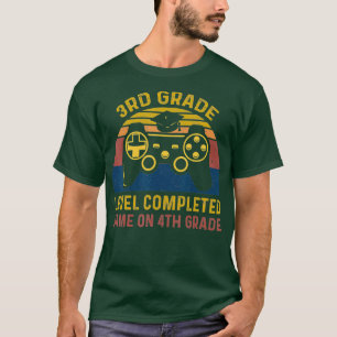 Camiseta Funny Gaming Level Completed 3rd Grade Graduate