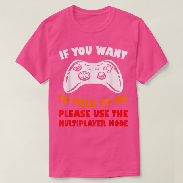 Camiseta Funny Gaming Multiplayer Mode Video Game  (Diseño del anverso)