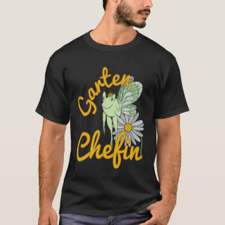 Camiseta Funny Garden Saying Garden Chef Frog Elf with Flow