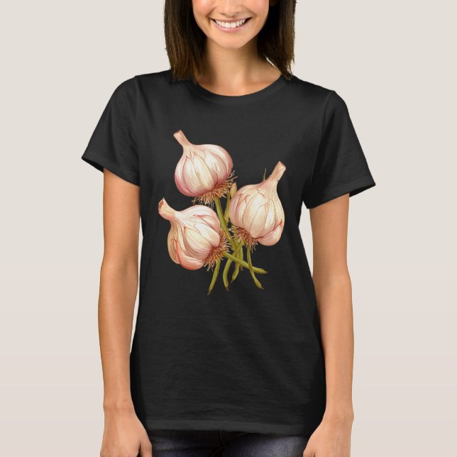 Camiseta Funny Garlic Plants  (Anverso)